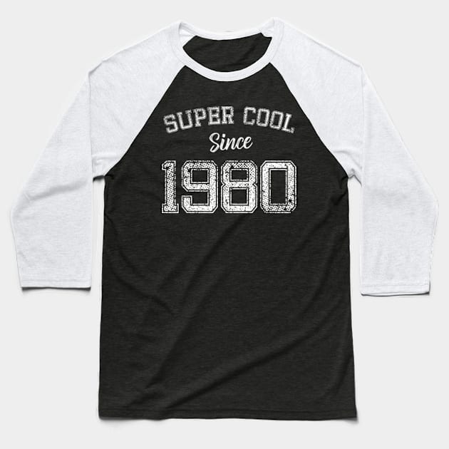 Super cool since 1980 birth year gift Baseball T-Shirt by MinyMerch